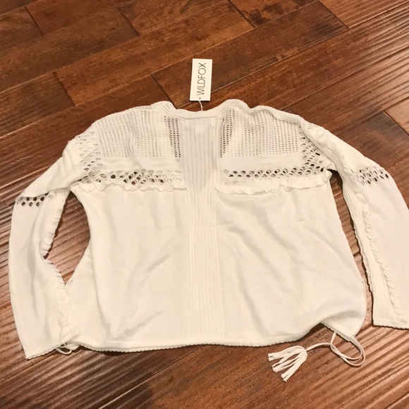 BNWT Wildfox Couture white Prima sweater top SZ M - Picture 6 of 6